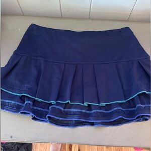 Lucky In Love navy blue ruffle tennis skirt Sz XL